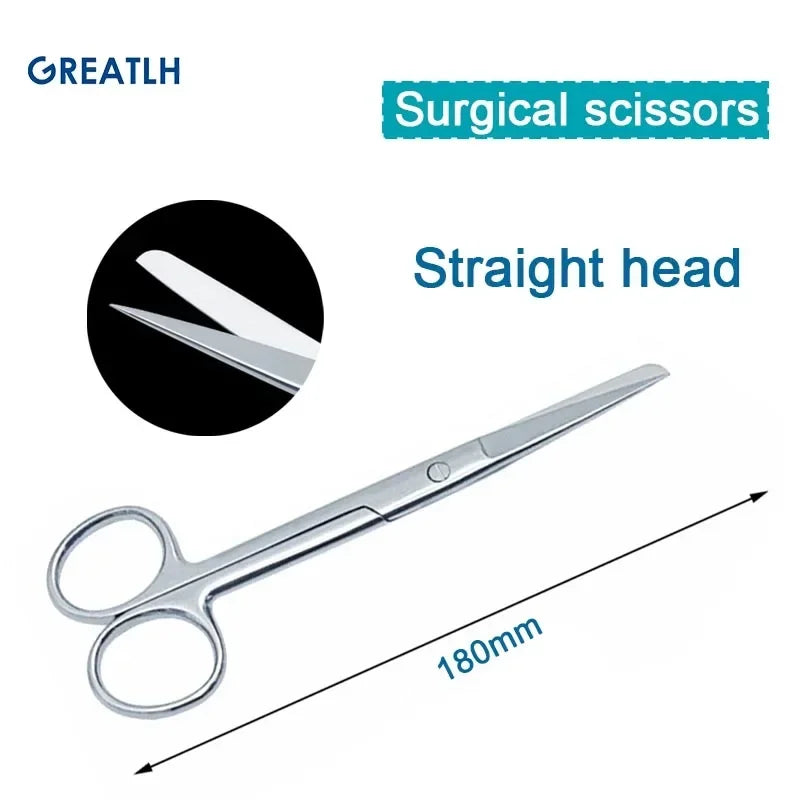 14/18Cm Remove Suture Scissors Stainless Steel Nurse Scissors Straight Curved Head Scissors Surgical Tools