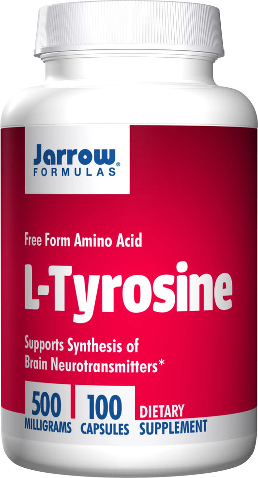 L-Tyrosine Caps, Supports Synthesis of Brain Neurotransmitters, 500 Mg, 100 Count